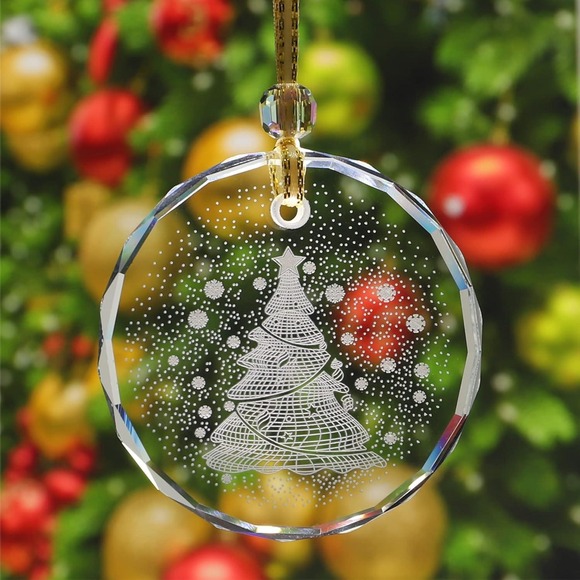 Other - LEFERS Christmas Crystal Decoration Hanging Ornament, Shiny Decor